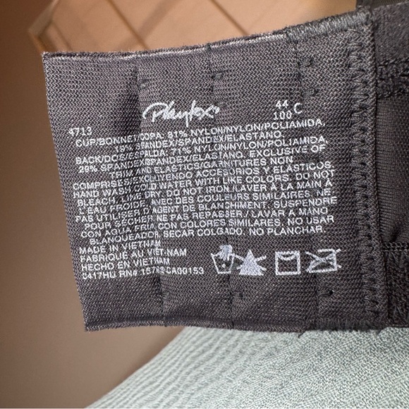 Playtex NWOT Underwire Balconette Unlined Summer Bra 44C black - Picture 3 of 7